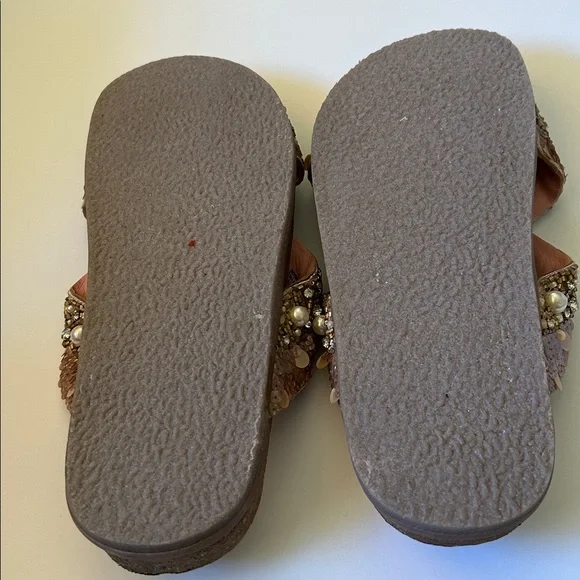 Free People Beaded Sandals - Pink and Gold - Picture 8 of 8